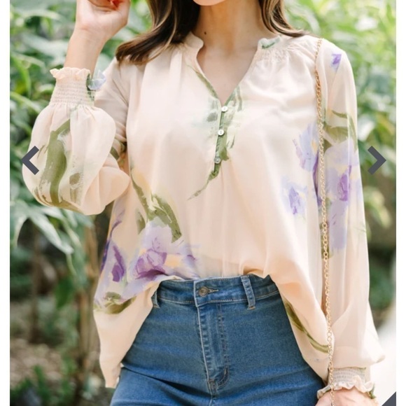 Entro Fresh Start Peach Pink Blouse - Picture 2 of 8